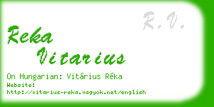 reka vitarius business card